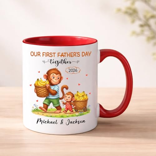 Personalized First Fathers Day 2026 Custom | Customised Coffee Mug | 11 OZ