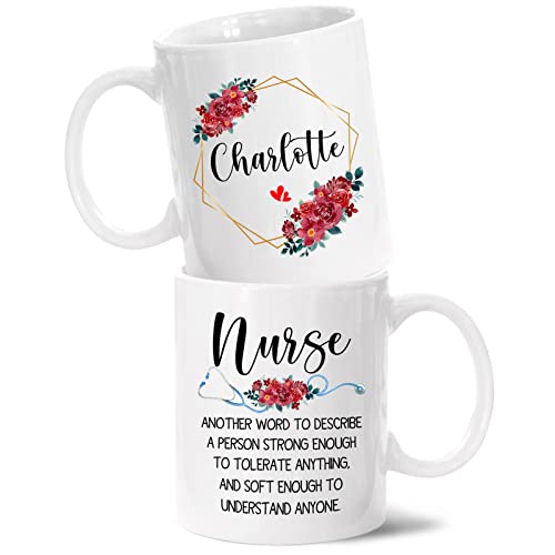 Custom Nurse With Name Personalized Gift | Customised Coffee Mug | 11 OZ