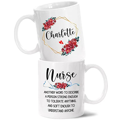 Custom Nurse With Name Personalized Gift | Customised Coffee Mug | 11 OZ