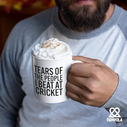 Tears Of The People I Beat At Cricket Funny | Ceramic Coffee Mug | 11 OZ
