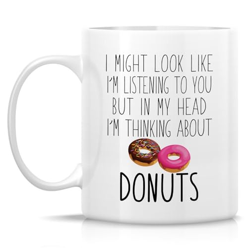 Funny Donut Lover Cute Gift or Humorous for | Ceramic Coffee Mug | 11 OZ