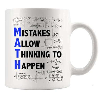 Mistakes Allow Thinking to Happen Math Teacher | Ceramic Coffee Mug | 11 OZ