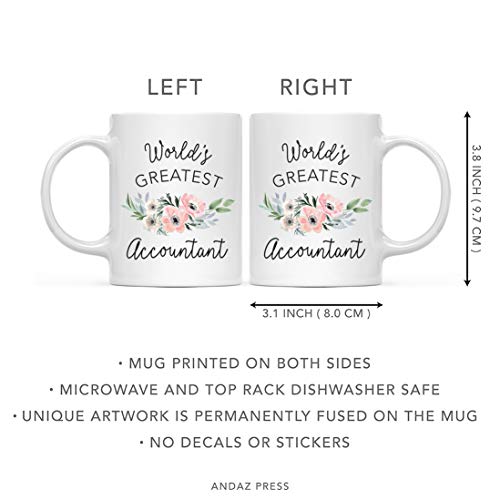 Gift for Women World s Greatest Accountant | Ceramic Coffee Mug | 11 OZ