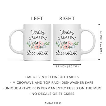 Gift for Women World s Greatest Accountant | Ceramic Coffee Mug | 11 OZ
