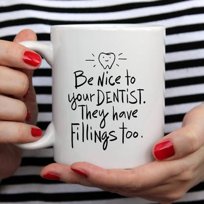 Dentist Portable Gifts for Women Men Funny | Ceramic Coffee Mug | 11 OZ