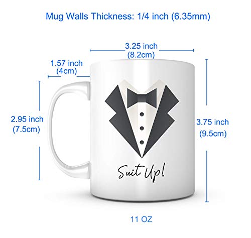 Suit Up Tux Men Bachelor Party Supplies For | Ceramic Coffee Mug | 11 OZ