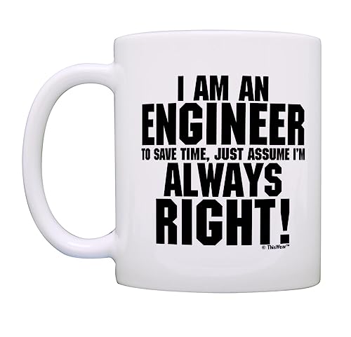 ThisWear Engineer Gift I m Save Time Assume | Ceramic Coffee Mug | 11 OZ