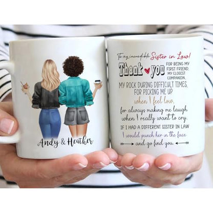 Custom Mother s Day Gifts for Sister In Law | Customised Coffee Mug | 11 OZ