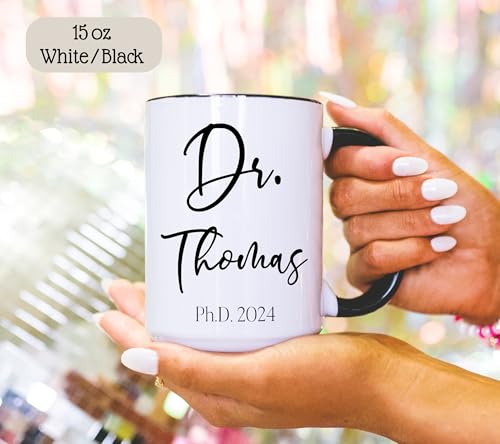 Custom Dr Personalized PhD Graduation Gift | Customised Coffee Mug | 11 OZ