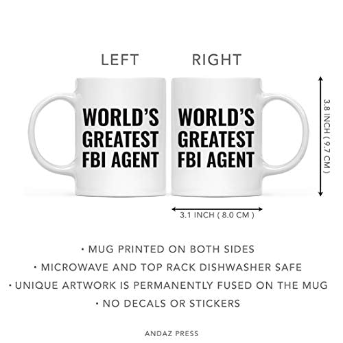 Gift for Men or Women World s Greatest FBI | Ceramic Coffee Mug | 11 OZ