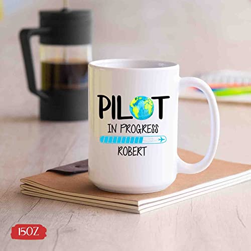 Personalized Pilot Gifts For Airplane | Customised Coffee Mug | 11 OZ