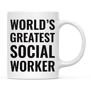 Gift for Men or Women World s Greatest Social | Ceramic Coffee Mug | 11 OZ