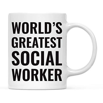 Gift for Men or Women World s Greatest Social | Ceramic Coffee Mug | 11 OZ