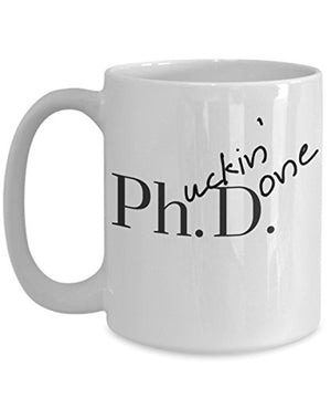 Krumfortable Living PhD Graduation Humorous | Ceramic Coffee Mug | 11 OZ