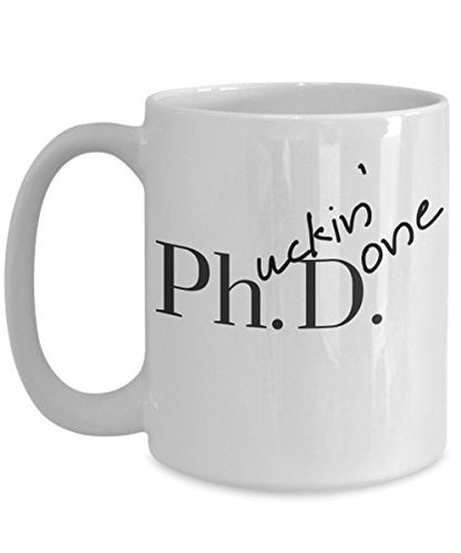 Krumfortable Living PhD Graduation Humorous | Ceramic Coffee Mug | 11 OZ