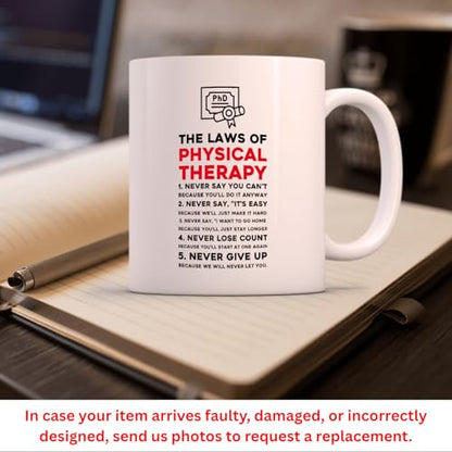 Laws Of Physical Therapy PT DPT Graduation | Ceramic Coffee Mug | 11 OZ