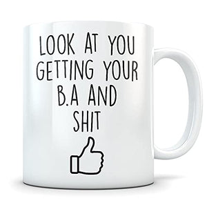 BA graduation gift graduates gifts student for | Ceramic Coffee Mug | 11 OZ