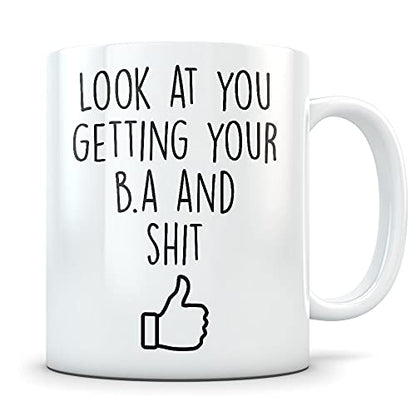 BA graduation gift graduates gifts student for | Ceramic Coffee Mug | 11 OZ
