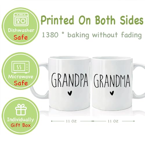 EST 2026 Promoted to Be Grandparents Set Gift | Ceramic Coffee Mug | 11 OZ
