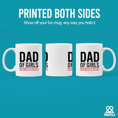 Dad Of Girls Outnumbered Gifts Fathers Day | Ceramic Coffee Mug | 11 OZ