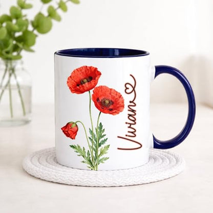 Personalized Poppy for Friend Coworker Dad | Customised Coffee Mug | 11 OZ