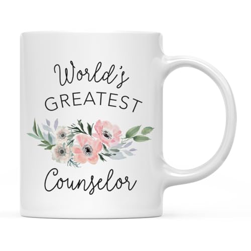 Gift for Women World s Greatest Counselor | Ceramic Coffee Mug | 11 OZ
