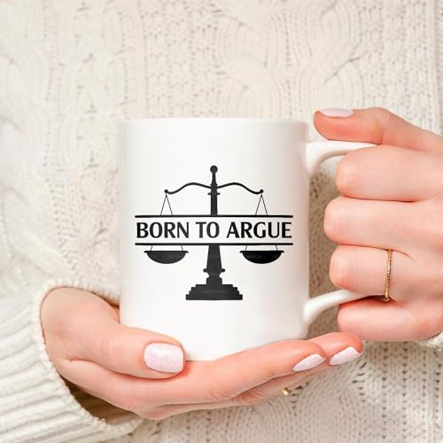 Funny Lawyer Gifts Born To Argue Gift For | Ceramic Coffee Mug | 11 OZ