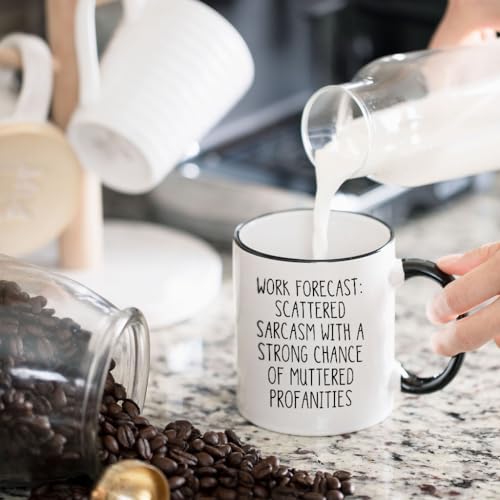 Gelid Work Forecast Funny Coworker Birthday | Ceramic Coffee Mug | 11 OZ