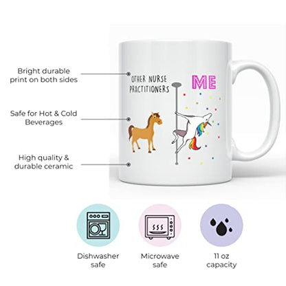 Nurse Practitioner Unicorn NP Graduation Gift | Ceramic Coffee Mug | 11 OZ