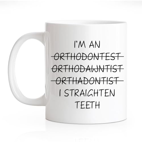 RZHV I Am Orthodawntist Straighten Teeth | Ceramic Coffee Mug | 11 OZ