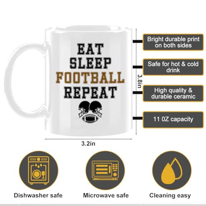 American Football with Handle Novelty for Men | Ceramic Coffee Mug | 11 OZ