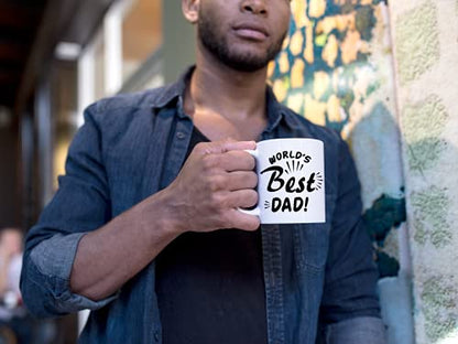 Kropsis World s Best Dad For Him Funny | Ceramic Coffee Mug | 11 OZ