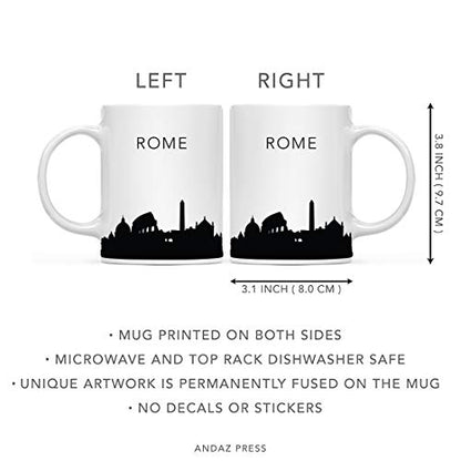 Tourist Travel Souvenir Gift Rome Italy | Ceramic Coffee Mug | 11 OZ