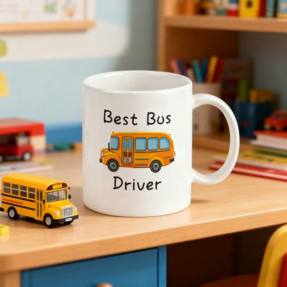 School Bus Driver Appreciation Gift Best | Ceramic Coffee Mug | 11 OZ