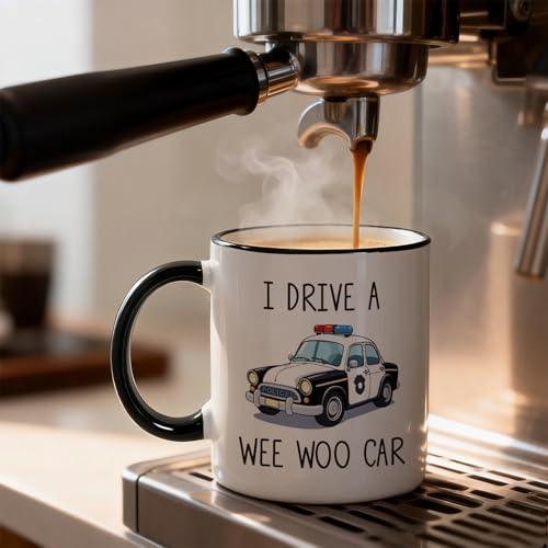 Funny Police Officer I Drive A Wee Woo Car | Ceramic Coffee Mug | 11 OZ