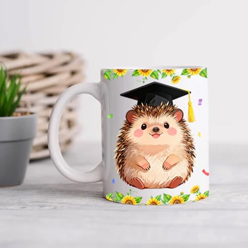 Personalized New Graduate Hedgehog | Customised Coffee Mug | 11 OZ