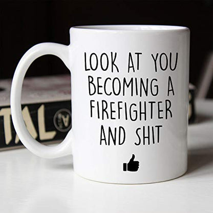 Future Firefighter Graduation for Men Fire | Ceramic Coffee Mug | 11 OZ