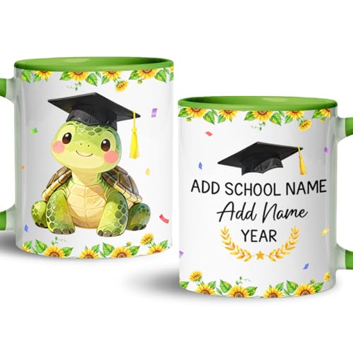 Personalized School Name Year Turtle | Customised Coffee Mug | 11 OZ