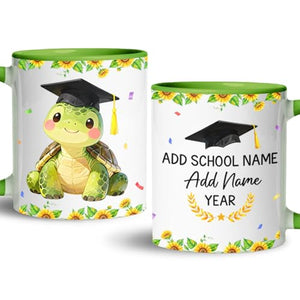 Personalized School Name Year Turtle | Customised Coffee Mug | 11 OZ