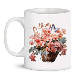Heartfelt Customized Orchid Personalized | Customised Coffee Mug | 11 OZ