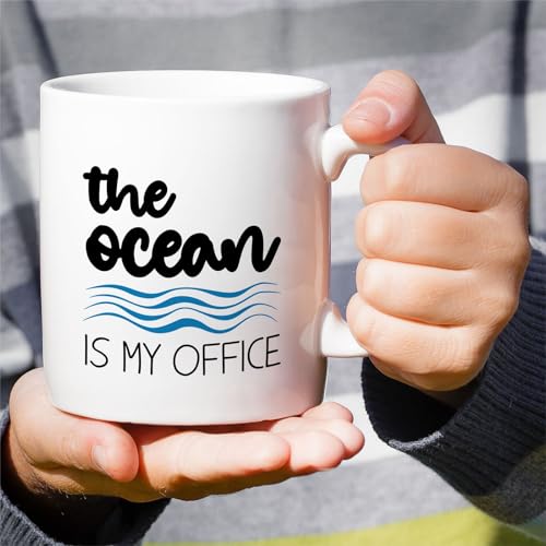 Funny Marine Biologist The Ocean Is My Office | Ceramic Coffee Mug | 11 OZ