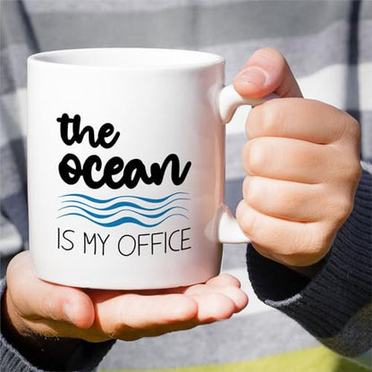 Funny Marine Biologist The Ocean Is My Office | Ceramic Coffee Mug | 11 OZ