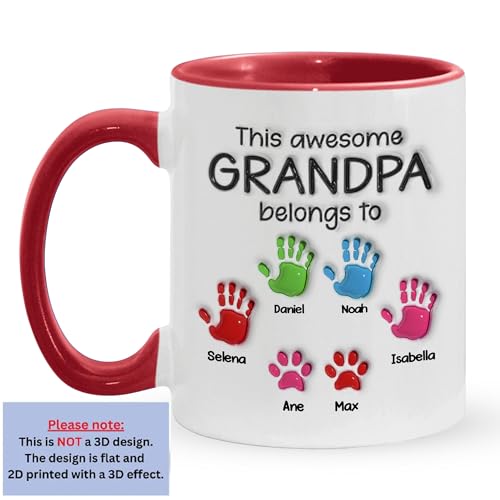 This Grandpa Dad Belongs To Kids Custom | Customised Coffee Mug | 11 OZ