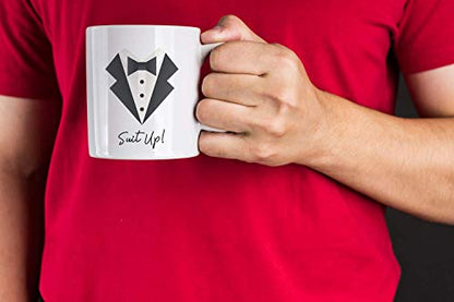 Suit Up Tux Men Bachelor Party Supplies For | Ceramic Coffee Mug | 11 OZ