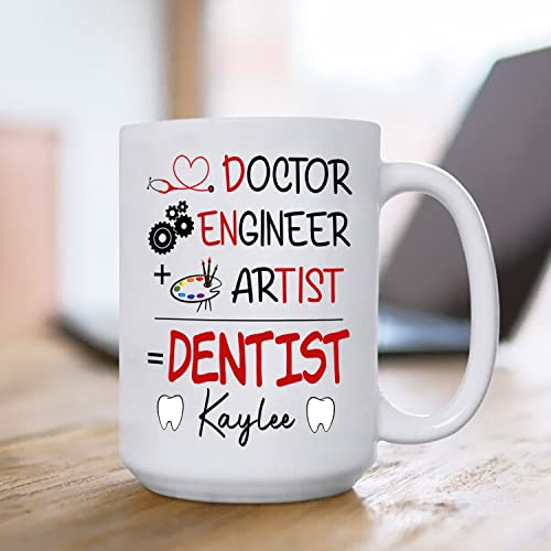 Personalized Customized Dentist Name Gift | Customised Coffee Mug | 11 OZ