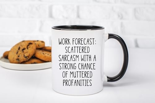 Gelid Work Forecast Funny Coworker Birthday | Ceramic Coffee Mug | 11 OZ
