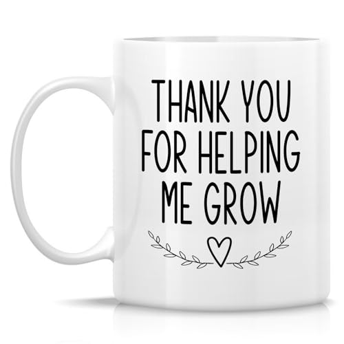 Funny Thank You for Helping Me Grow | Ceramic Coffee Mug | 11 OZ