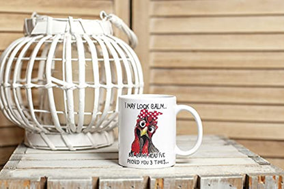 Funny Rooster I May Look Calm But In My Head | Ceramic Coffee Mug | 11 OZ
