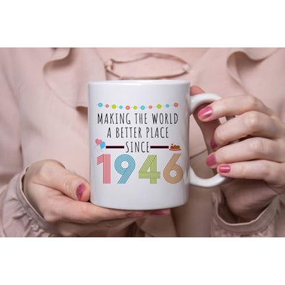 80th Birthday Gifts for Women Funny 80 Year | Ceramic Coffee Mug | 11 OZ