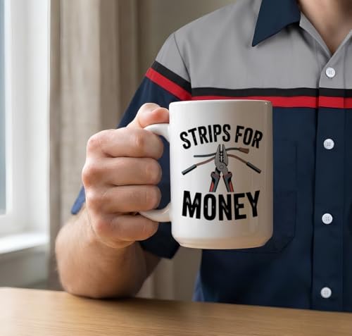 Electrician Gifts For Men Strips Money Cool | Ceramic Coffee Mug | 11 OZ